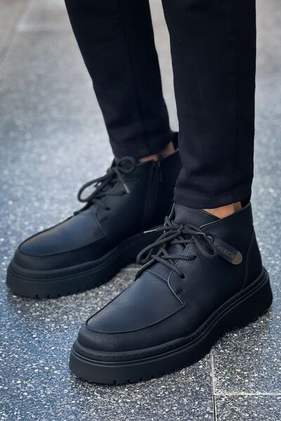 Zerenyus Bryggen Premium Men's Lace-Up Winter Boots Black