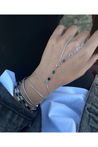 pop up store Silver Color Shahmeran with Colored Crystal Stones