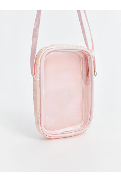 LC Waikiki LCW ACCESSORIES Pembe Kalp Nakışlı Kız Çocuk Omuz Çantası