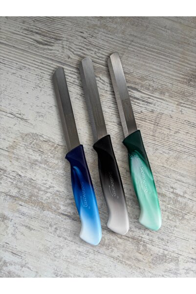 Solingen Micro Tırtıklı Doğrama Bıçağı 3'lü Karışık Renk