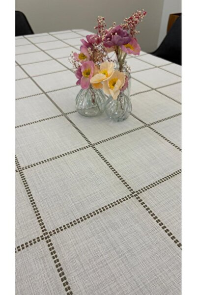 homease Earth Color Embroidered Gardenia Carefree Patchwork Tablecloth | 160X220–160X260 | Guesthouse & Dowry House