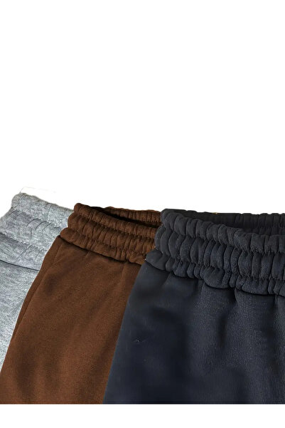 LOUİSA Női 3 csomagos szürke-fekete-barna, bő szabású, kényelmes melegítőnadrág