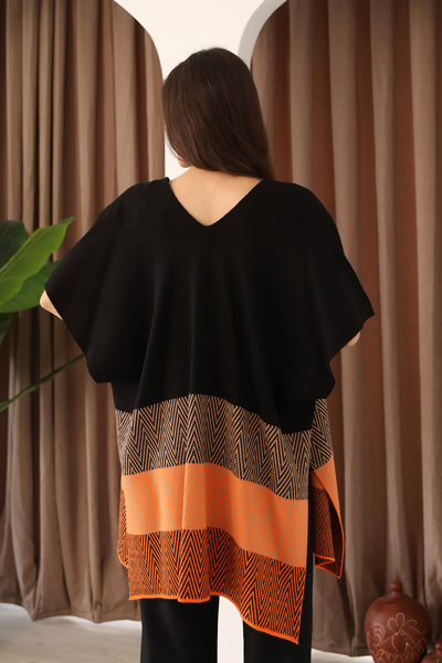ALCHON U-Neck Sleeveless Jacquard Paneled Three Colors Standard Length Simple Stylish Elegant Seasonal Knitwear Vest Shawl