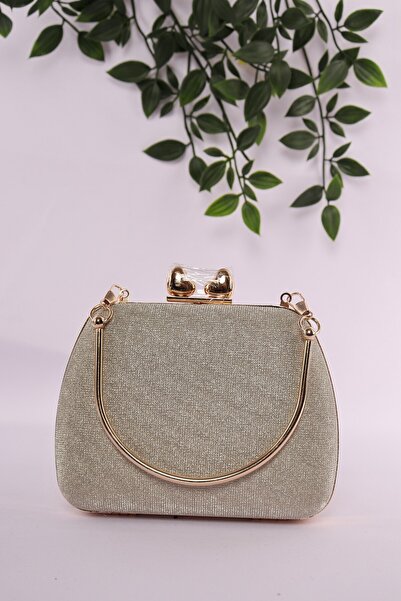 VESSARA Geantă de seară cu fundă strălucitoare, cu perle, cu sclipici