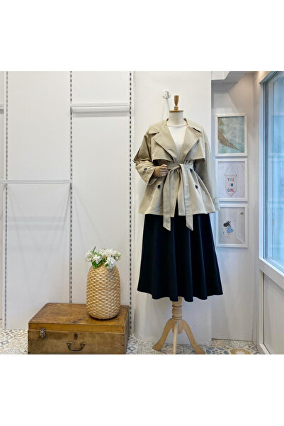 Faya Boutique Vizon Kuşaklı Scout Kısa Trençkot