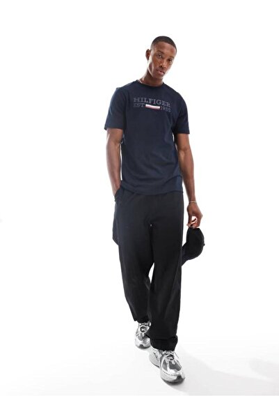 Tommy Hilfiger Navy Blue Regular Graphic T-Shirt