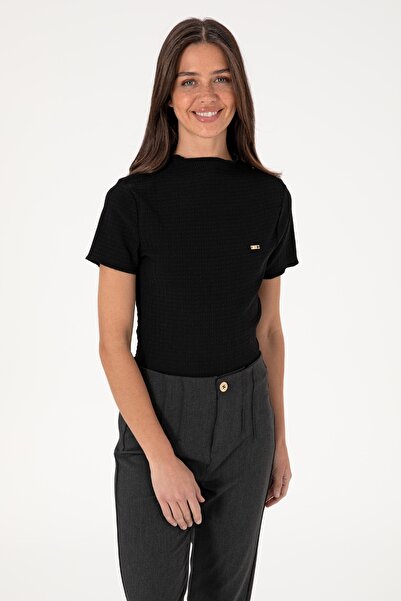 U.S. Polo Assn. Γυναικείο μπλουζάκι με μαύρο γιακά