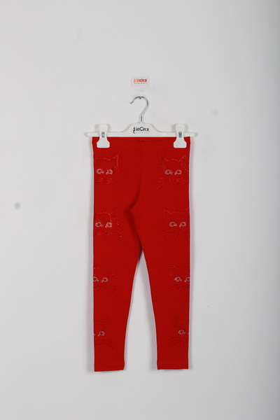 incity Girl's Cat Stone Detailed Leggings