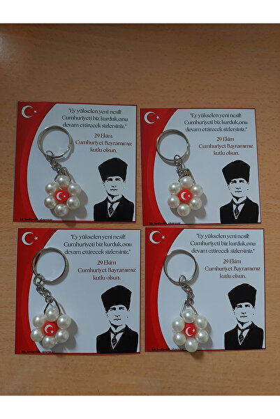 H&B Boutique 10 adet ay yıldız anahtarlık 29 ekim okuma bayramı karne hediyesi