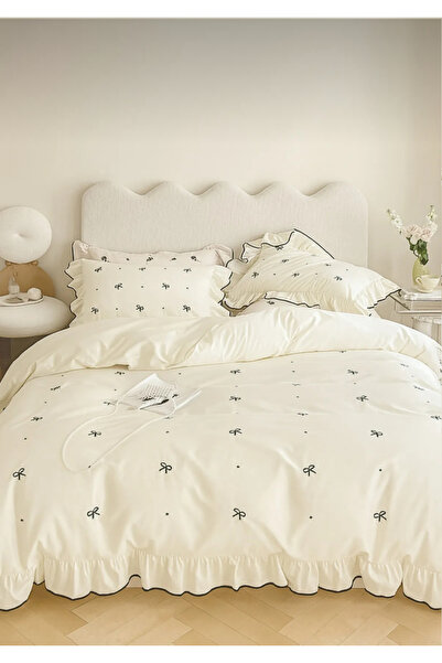 Uçkan home Soft Elegance 100% Cotton Double Size Duvet Cover Set
