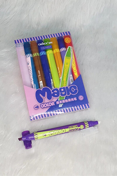 CHOSCH Magic Color 8-Piece Color-Changing Highlighter Pen Set