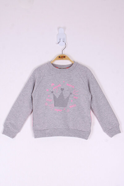 Toontoy سويت شيرت بناتي مطبوع عليه تاج