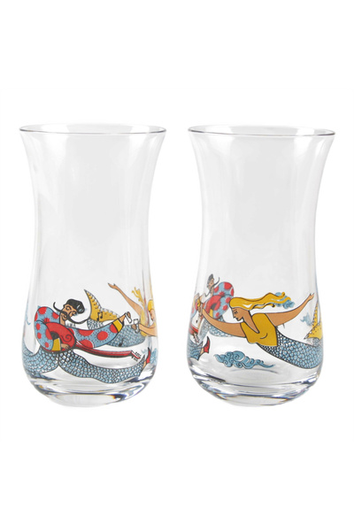 Anason İşleri Şen Kadeh Rakı Glass Thin-Walled Set of 2
