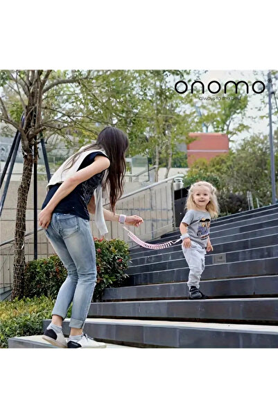 Onomo Child Baby Anti-Lost Walking Safety Belt Mother Wristband Clamp Safety Bracelet Steel