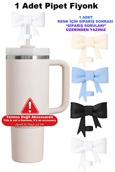 Stanley Quencher 1.18 Lt Compatible Thermos Figure Fiyon Flower Straw Bow Fiyonk