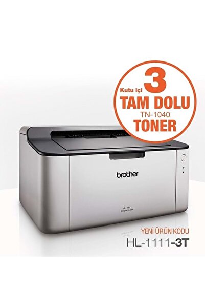 Brother HL-1111-3T Mono Laser Yazıcı (3xTam Dolu Toner)