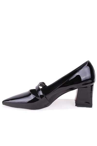 DAGOSTER Dza07-129604 Black Patent Leather Classic Heeled Women's Shoes