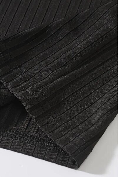 Oksit Monz Fitilli Slim Fit Likralı Yüksek Yaka Erkek Uzun Kol Tshirt