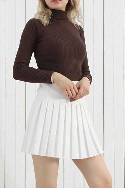 Aslında Look Ribbed Knitwear Long Sleeve Throat Slim Fit Bady - Pictures Have Reference - Close Fit Body Wraps