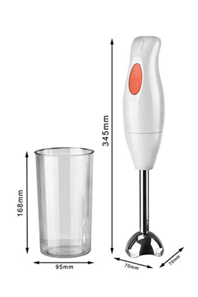 Hope RAF 300W Handheld Electric Blender – 4-Blade Stick Mixer, Stainless Steel, EU Plug, 300W Power