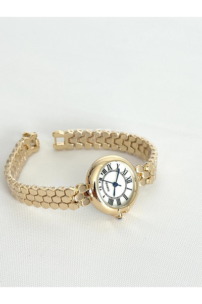 Coliseum Altın Renkli Petek Kordon Kadın Kol Saati – 28 mm