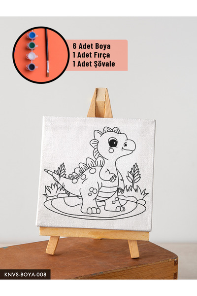 CeSht Canvas Painting Set with Easel Includes Easel, Brush, Paint
