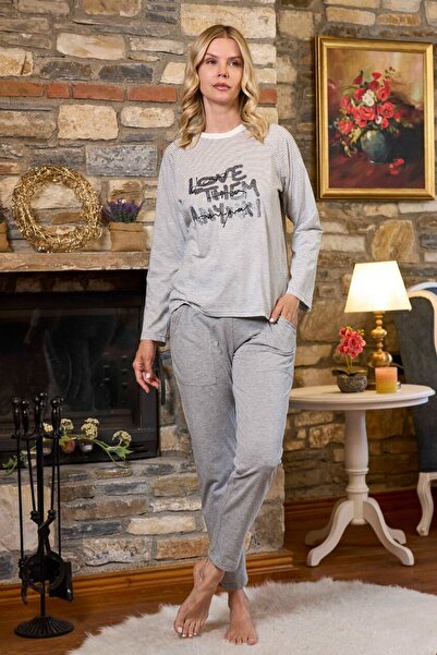 Cossy By Aqua 26230 Дамски комплект пижама с дълъг ръкав и обло деколте - на ...