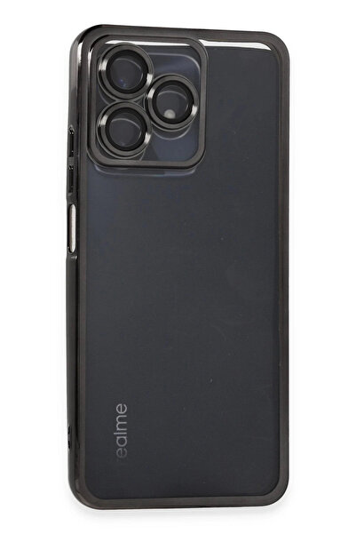 The LOG INVEST Realme C53 Case Silicone with Lens - Black