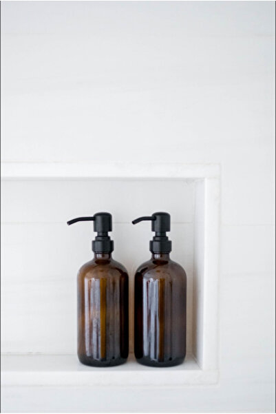 Vera Bambu Amber Cam Büyük Boy Sıvı Sabunluk(500 ml)