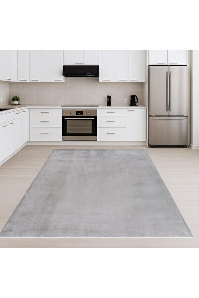 Bonny Home Relax Gri Mutfak Halısı Kaymaz Tabanlı Makinede Yıkanabilir Yumuşa...