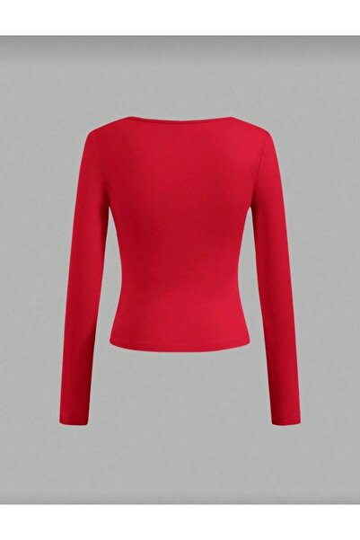 Pulli Collection Women's Square Neck Long Sleeve Blouse |   Body