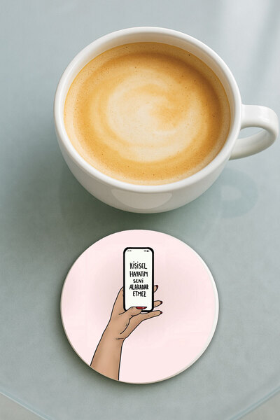 Cekuonline قاعدة كوب دائرية من البليكسي جلاس مع نمط مطبوع، قاعدة فردية من ألكادار