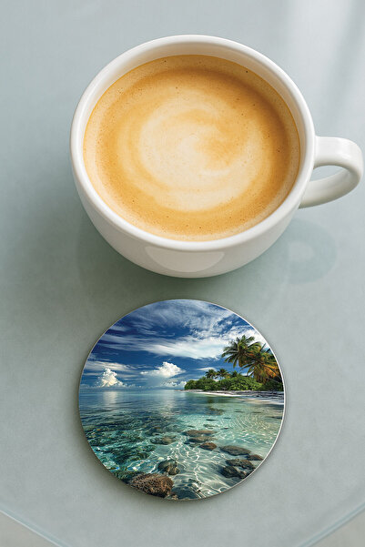 Cekuonline قاعدة كوب دائرية من البليكسي جلاس مع نمط مطبوع فردي بورا بورا