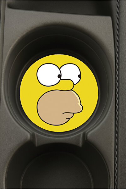 Cekuonline حامل أكواب دائري بيضاوي الشكل مطبوع للسيارة بتصميم سيمبسونز852085