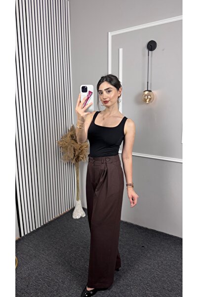 TEXXANA GENİŞ KALIP DÜĞME DETAYLI PANTOLON