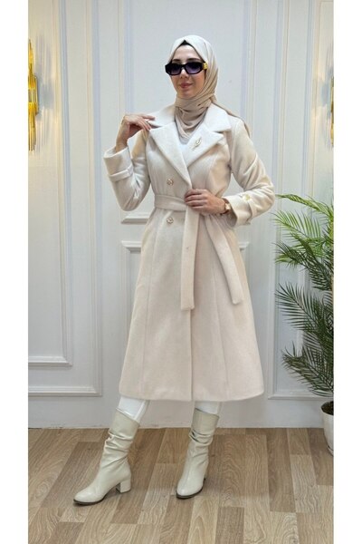 Tebrikler tekstil Women's Long Winter Trench Coat Model G3421