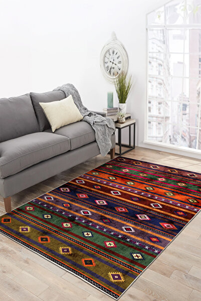 Aslan Home Dekoratif Özel Tasarım Yıkanabilir,İnce, Kaymaz Tabanlı, Modern Sa...