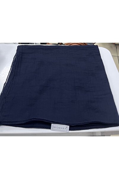 Gül Eşarp وشاح من قطن الموسلين باللون الأزرق الداكن