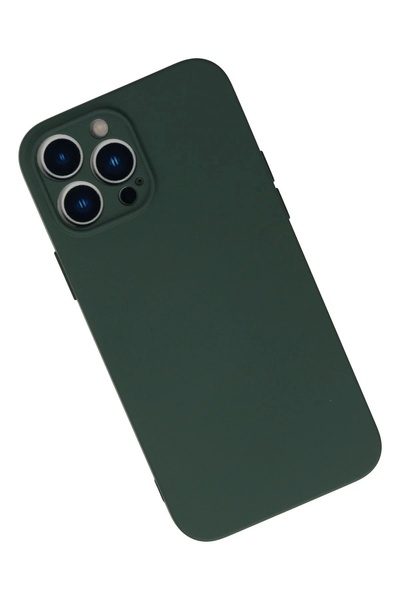 The LOG INVEST iPhone 13 Pro Case Nano Velvet Silicone - Dark Green