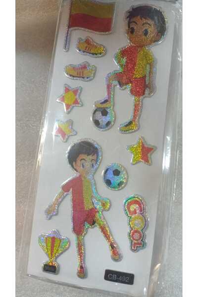 BADE TOYS Sparkly STICKERS GALATASARAY Temalı Kabartma Stıcker 2 Kartela