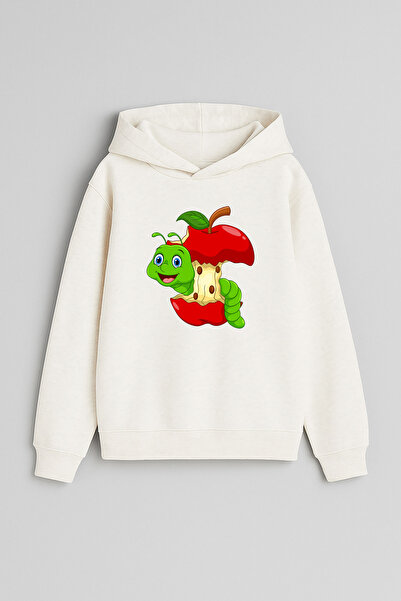 MODA Φούτερ Elma Kurdu με τύπωμα Ecru για κορίτσια και αγόρια με κουκούλα