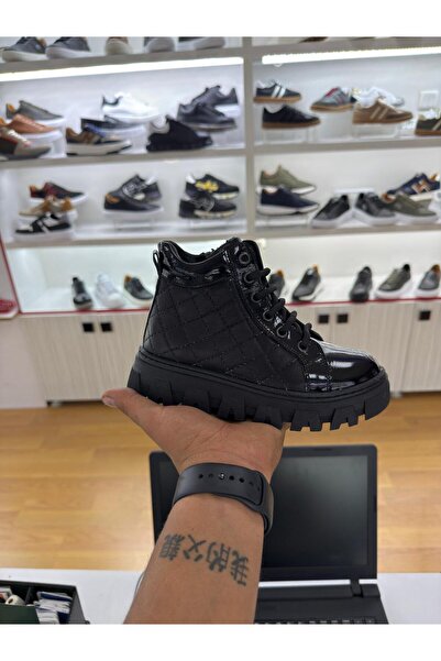 MOTTİ KİDS CLUB HAKİKİ DERİ KIZ ÇOCUK SİYAH BOT