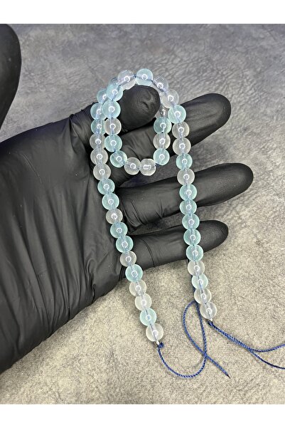 Mos Tespih سلسلة خرز زجاجي من الحجر الطبيعي (مجموعة تحتوي على 50 خرزة)