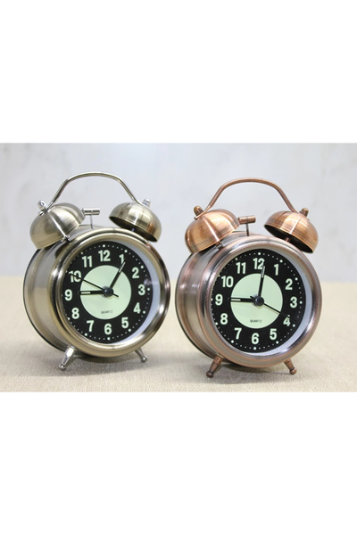 TTT Antique Metal Alarm Clock Small Size