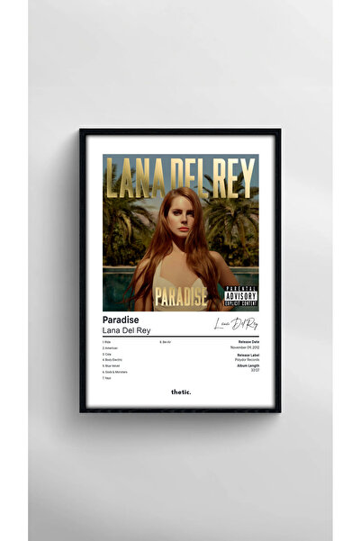 Thetic Лана Дель Рей - Альбом «Paradise» Колекція PREMIUM Spotify Постер!