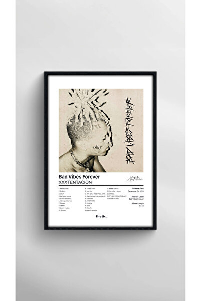 Thetic XXXTENTACION - bad vibes forever Single Colecție PREMIUM Poster Spotify - Poster cu melodie!