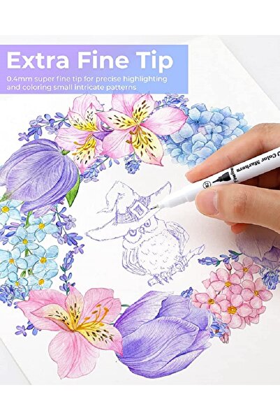 Ohuhu Maui Series Set 100 Markere, Baza Apa, Dual Tips Brush&Fineliner, Multicolor