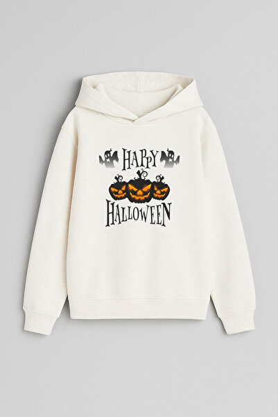 MODA Halloween Halloween cu imprimeu Ecru Fată Băiat Copil cu glugă Swea tricou