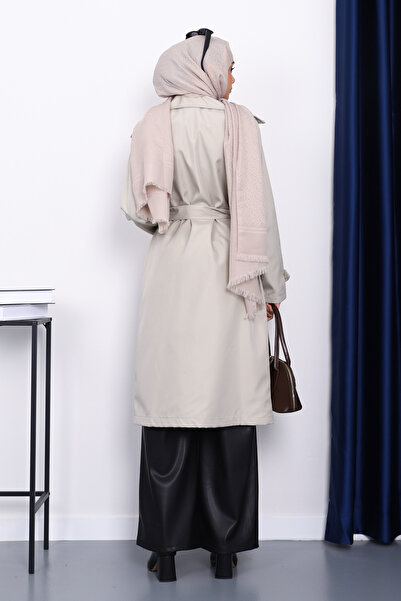 İmajButik Taş Kruvaze Yaka Trençkot