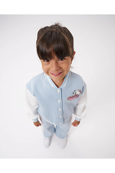 Momercy Hello Kitty Baskılı Kolej Ceketli Kız Çocuk Eşofman Takımı